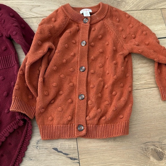 Cat & Jack baby girl fall set 18m burgundy and orange - Picture 3 of 3